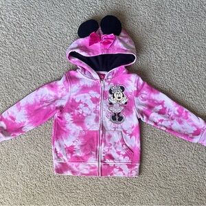 Like New, Toddler Girl 5 Disney Minnie Mouse w/Ears Hoodie